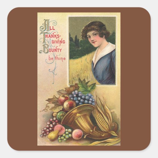 Alle Thanksgiving geld is van nul Vierkante Sticker (Voorkant)