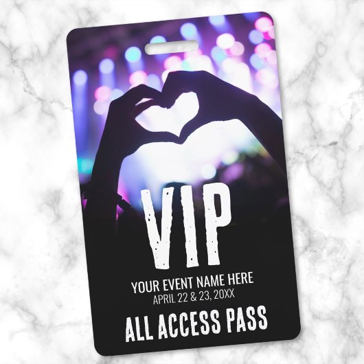 Alle Toegang Evenement VIP Badge