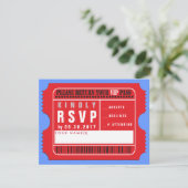 ALLE TOEGANG VIP-PASS Bar Bat Mitzvah Reply Card RSVP Kaartje (Staand voorkant)