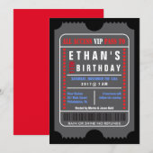 ALLE TOEGANG VIP PASS BIRTHDAY-uitnodiging Kaart (Voorkant / Achterkant)