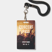 Alle toegangsnamen Aangepast concert foto Badge (Front with Lanyard)