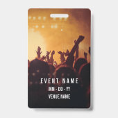 Alle toegangsnamen Aangepast concert foto Badge (Back)
