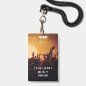 Alle toegangsnamen Aangepast concert foto Badge (Back with Lanyard)