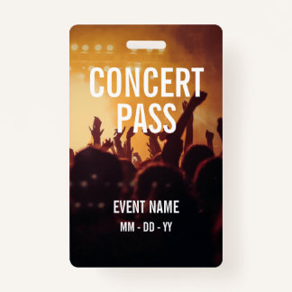 Alle toegangsnamen Aangepast concert foto Badge
