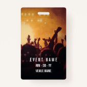 Alle toegangsnamen Aangepast concert foto Badge (Achterkant)