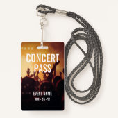 Alle toegangsnamen Aangepast concert foto Badge (Voorkant met draagriem)