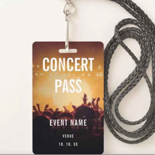 Alle toegangsnamen Aangepast concert foto Badge