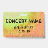 Alle toegangspasjes voor concertvalbeveiligingsper badge (Back)