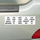 Alle Tout Nichts Necesitas Bumpersticker (Op auto)