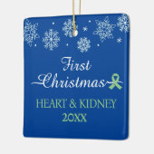 Alle Transplantaties Eerste Kerst Sneeuwvlok Custo Keramisch Ornament (Links)