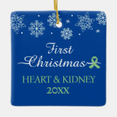 Alle Transplantaties Eerste Kerst Sneeuwvlok Custo Keramisch Ornament (Voorkant)