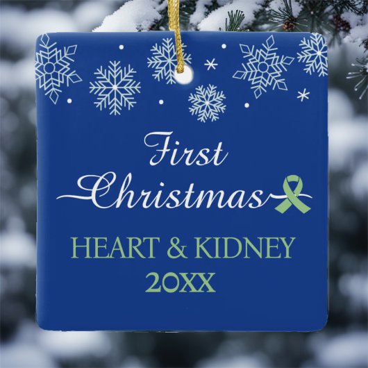 Alle Transplantaties Eerste Kerst Sneeuwvlok Custo Keramisch Ornament