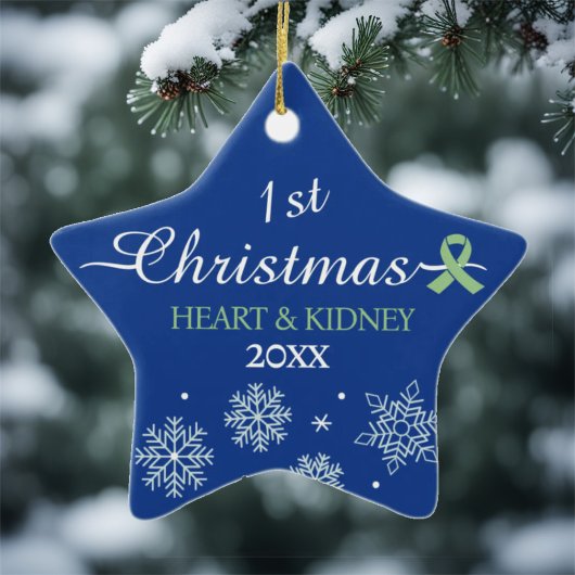 Alle transplantaties passen het kerstjaar aan keramisch ornament