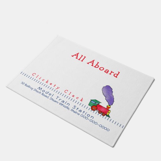 Alle treinmodeltreinstation deurmat (Schuin)