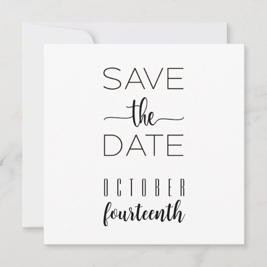 Alle typen De Sjabloon Datum opslaan (Voorkant)