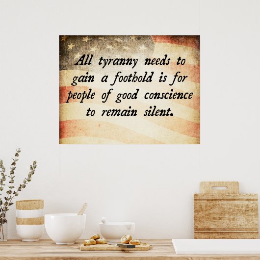 Alle Tyranny Needs Quote Poster (Keuken)