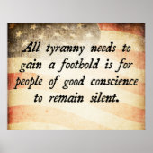 Alle Tyranny Needs Quote Poster (Voorkant)