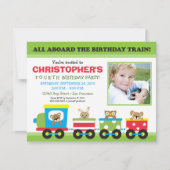 Alle uitnodiging van Aboard Train Boy's Birthday ( (Voorkant)