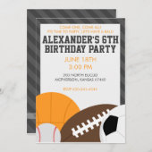 Alle Uitnodiging van de Partij van de Birthday van (Voorkant / Achterkant)