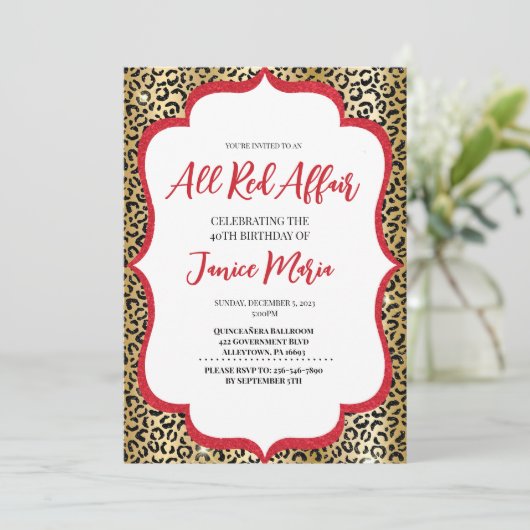 Alle uitnodiging van de Rode Partij van de Aarde v (Staand voorkant)