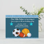 Alle uitnodiging voor Star Sports Birthday (Staand voorkant)