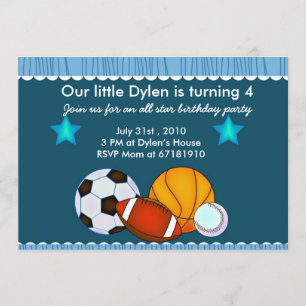 Alle uitnodiging voor Star Sports Birthday
