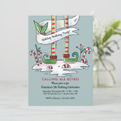 Alle uitnodigingen van de feestdag van Elves oproe (Staand voorkant)