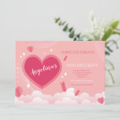 Alle uitnodigingen van de partij van de Hart Birth (Staand voorkant)