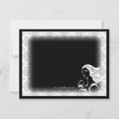 Alle uitnodigingen van het Witte Thema van de Part (Achterkant)