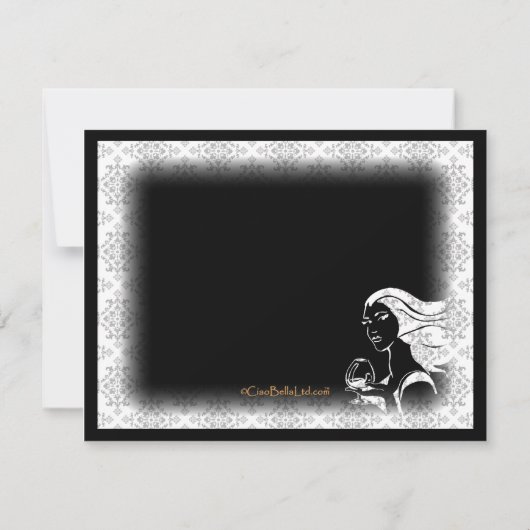 Alle uitnodigingen van het Witte Thema van de Part (Achterkant)