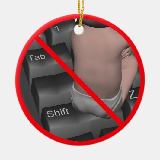 ALLE UPPERCASE VERBODEN! KERAMISCH ORNAMENT (Voorkant)