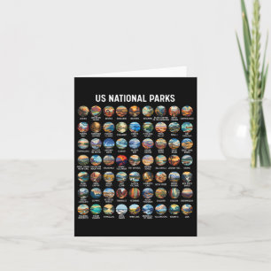 Alle US National Park Checklist Bucket List van de Kaart