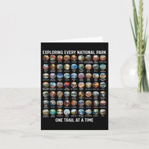 Alle US National Park Checklist Emmerlijst van Nat Kaart