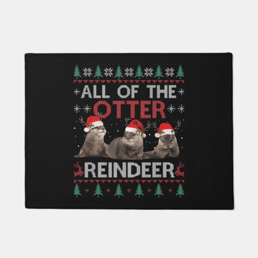 Alle van andere rendieren kerst lelijke pyjama Xma Deurmat (Voorkant)