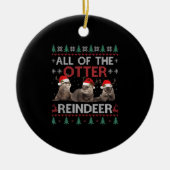 Alle van andere rendieren kerst lelijke pyjama Xma Keramisch Ornament (Voorkant)