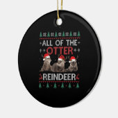 Alle van andere rendieren kerst lelijke pyjama Xma Keramisch Ornament (Links)