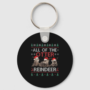 Alle van andere rendieren kerst lelijke pyjama Xma Sleutelhanger