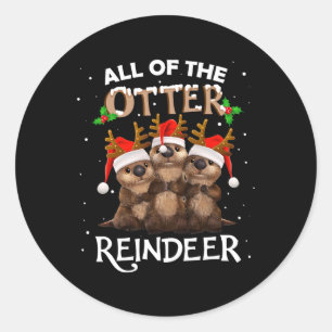 Alle van de andere rendieren kerst grappig schatti ronde sticker