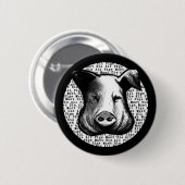 Alle varkens moeten sterven ronde button 5,7 cm (Voorkant /achterkant)