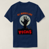 Alle verpleegsters houden van veinen Funny Nurse H T-shirt (Design voorkant)