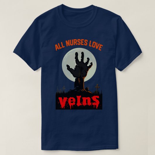 Alle verpleegsters houden van veinen Funny Nurse H T-shirt (Design voorkant)