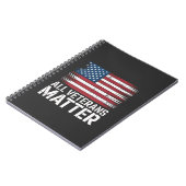 Alle Veteran Matter Amerikaanse 4 juli Patriottisc Notitieboek (Linkerzijde)