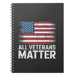 Alle Veteran Matter Amerikaanse 4 juli Patriottisc Notitieboek