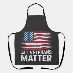 Alle Veteran Matter Amerikaanse 4 juli Patriottisc Schort
