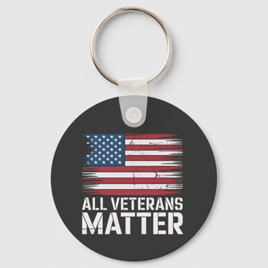 Alle Veteran Matter Amerikaanse 4 juli Patriottisc Sleutelhanger (Voorkant)