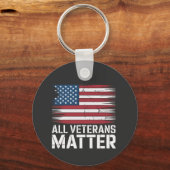 Alle Veteran Matter Amerikaanse 4 juli Patriottisc Sleutelhanger (Voorkant)