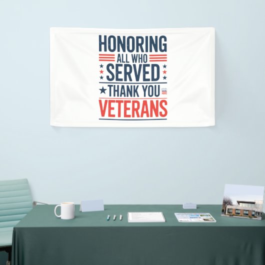 Alle veteranen bedankt Veteranendag  Spandoek (Beurs)
