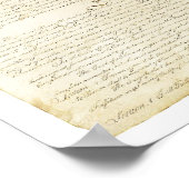 Alle vier de ORIGINELE Pagina's van de Grondwet va Poster (Hoek)