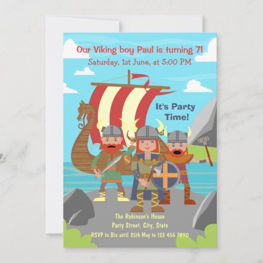 Alle Vikingkinderen worden uitgenodigd voor een ve Kaart (Voorkant)