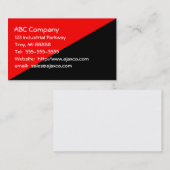 Alle Visitekaartje Rood over zwart (Voorkant / Achterkant)